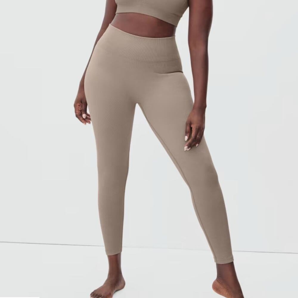 Everlane Leisure The Knit Seamless Legging in Mocha NEW NWT XL / XXL